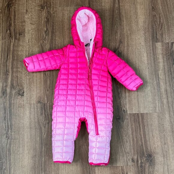 Snozu Toddler Pink Ombre Puffer Snow Suit Size 9-12m - Picture 1 of 8